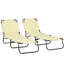 Ensemble de chaises longues pliantes avec confort inclinable à 5 niveaux