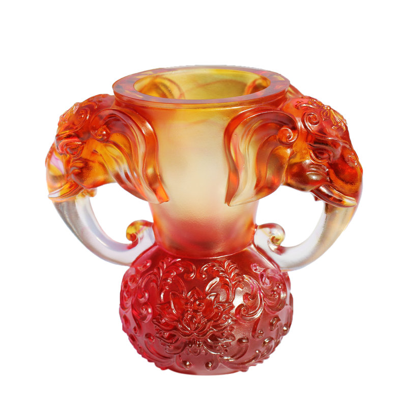 Vase Animals Figurines & Sculptures, Amber/Red