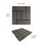 Ensemble de tuiles de terrasse en composite idéal pour une utilisation intérieure et extérieure, avec un design emboîtable et une résistance à l'eau supérieure-116816505