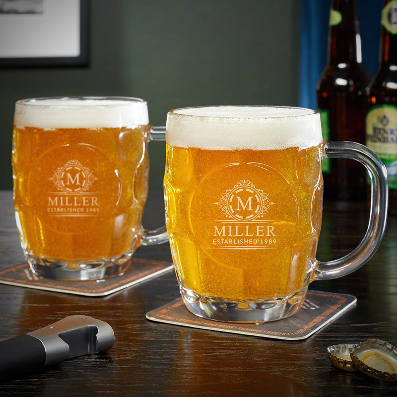 20 oz Ensemble de 2 tasses à bière personnalisées Britannia, Oui