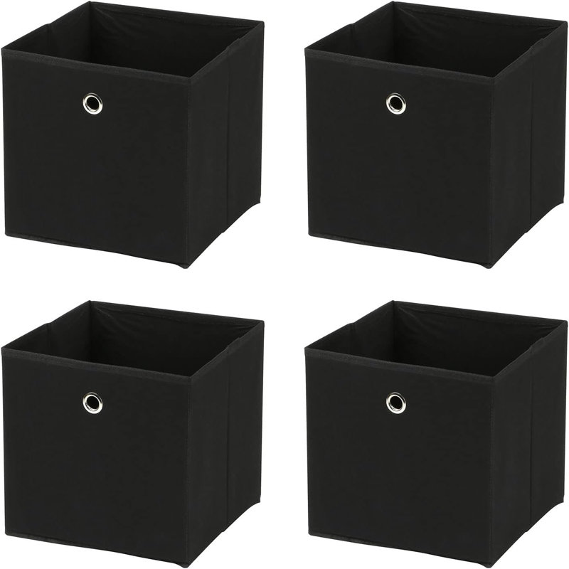 17 Stories Fabric Decorative Bin, Black