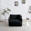 Chaise - Chenille noire, structure en bois massif, rembourrage confortable pour le salon et la chambre à coucher Fauteuil en chenille noir, fabrication, confort respirant