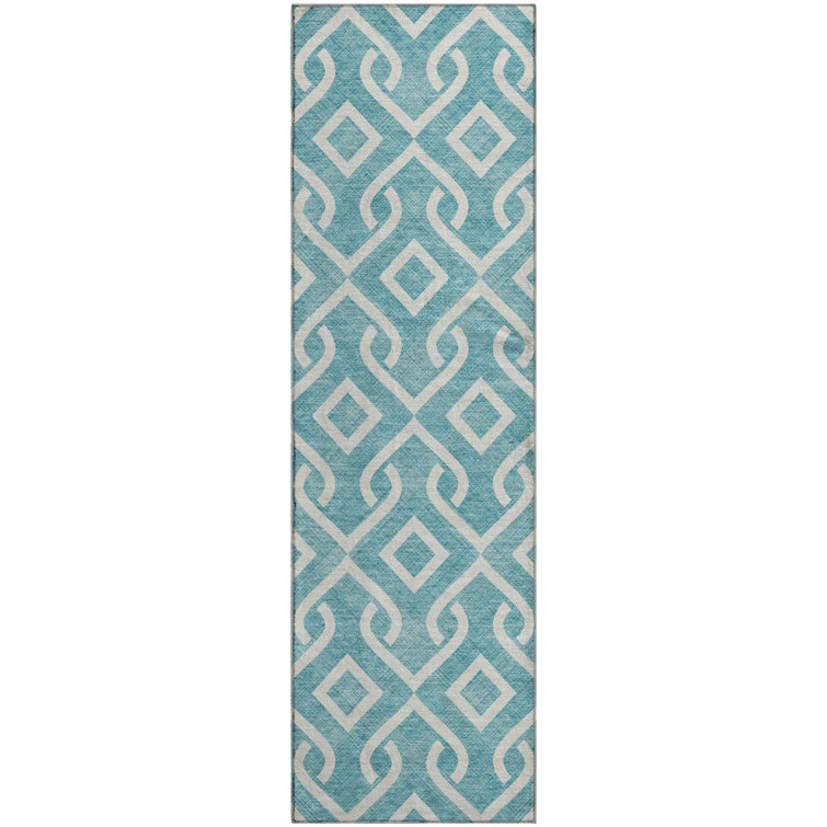 Premium Machine Washable Cerrito Teal Rug