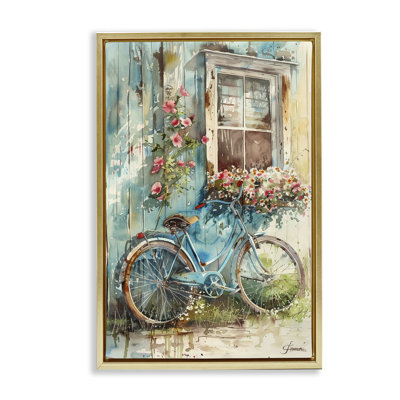  Toile flottante encadrée à vélo par Llyn Spring Gregory