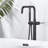 Single-Handle Freestanding Tub Faucet Floor Mount Bathtub Filler with Hand Shower-111530601