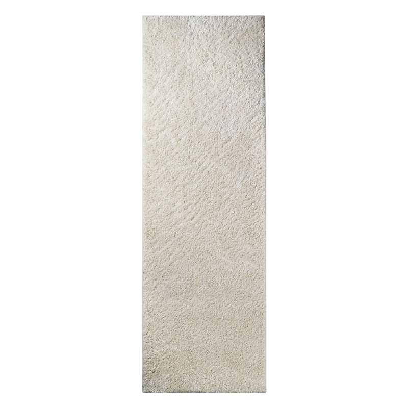Chowk Ivory Shag Stain Resistant Area Rug, Square 8'