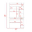 Bureau d'écriture Weston, huche, tiroir simple et armoire, six tablettes Weston