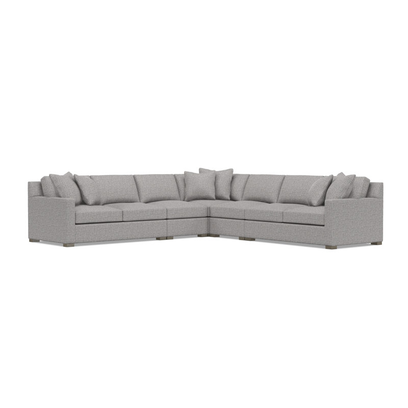 Kelsey Sectional, Gray Polyester