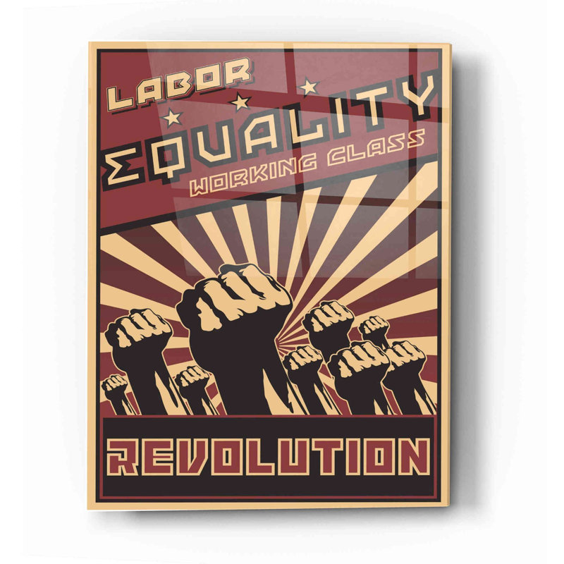 Art mural en verre acrylique «Revolution», H 16 po x l 12 po x P 0,12 po
