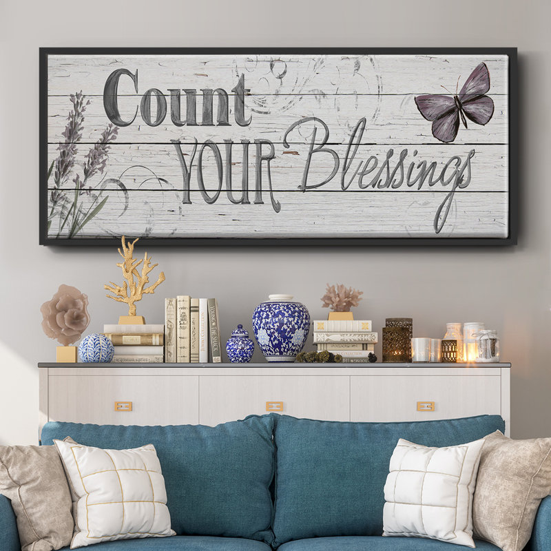 Count Your Blessings- Framed Canvas