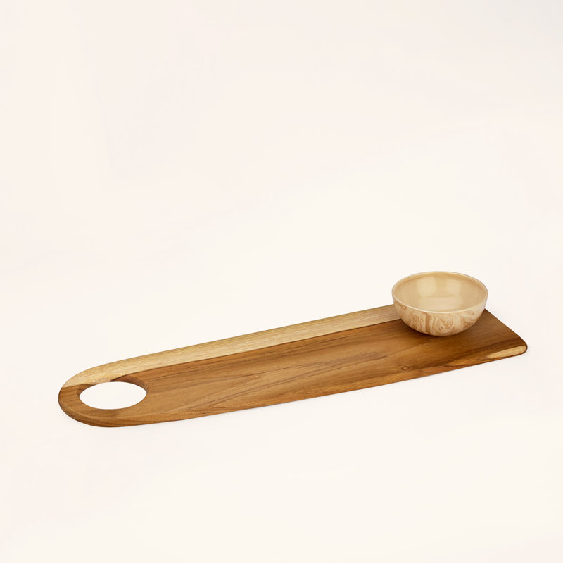 Teak Wood Platter | 19.9x5.9x2.4"