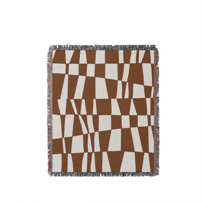 Colette Checkered  Cotton Throw Blanket