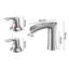 Roman Tub Faucet, 3 Hole Waterfall Bathtub Faucet, Zinc Alloy Bath Tubs Faucets Set with 2 Handles, Deck Mount Bath Tub Faucets Set for Pet Washing, Adult Bathing, Silver, Waterfall Spout Design