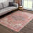 Washable Non-slip Traditional Area Rug - Red / Orange / Beige Rug for Entryway, Hallway, Bathroom, and Kitchen - Heffington-966283782