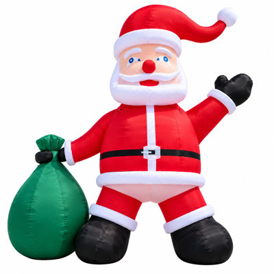 Freestanding and Staked Christmas Santa Claus Inflatable Outdoor Decoration