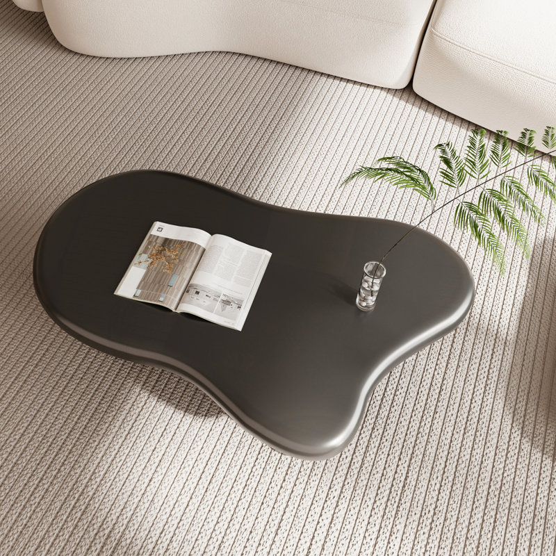 Table basse 40 po en forme de nuage pour le salon, Noir mat