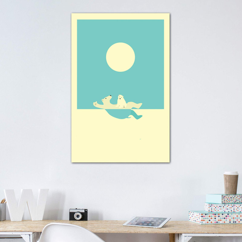 Art encadré, cours de natation II, H 48 po x l 32 po x P 1,5 po, Toile tendue
