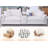 Oversized 104.86"Wide Sofa Chenille Cloud Couch with Cup Holder, USB port-2075313482