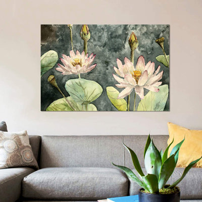 « lotus fleurs », impression sur toile