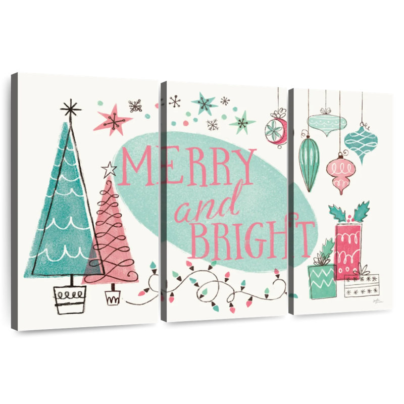 Lelend Retro Christmas I Bright, 20" H x 33" W