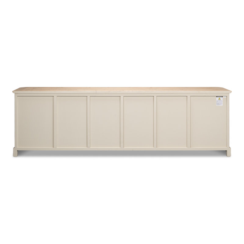 119'' W Solid Wood Sideboard, Antique Swedish Gray