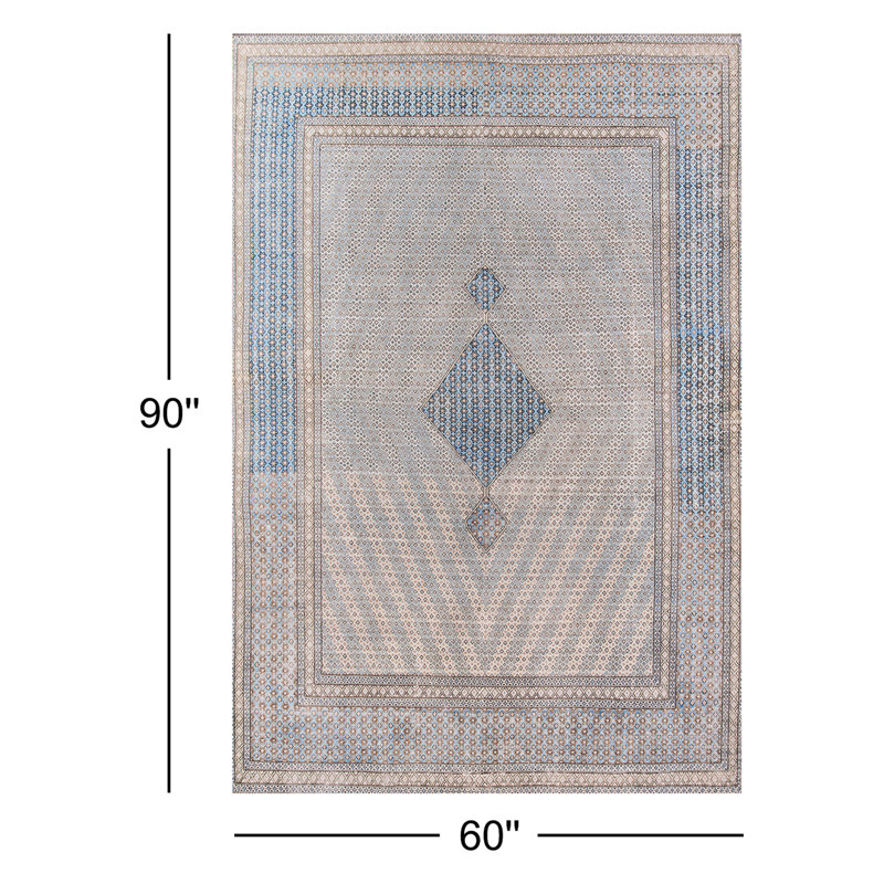 Favager Oriental Indoor Rug, Rectangle 5' x 7'6"