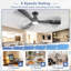 Ventilateur de plafond encastré noir à 3 pales de 52 pouces à profil bas avec lumières et télécommande-750143516-750143514-750143518