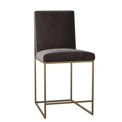 Ian Upholstered Counter Stool with Metal Frame