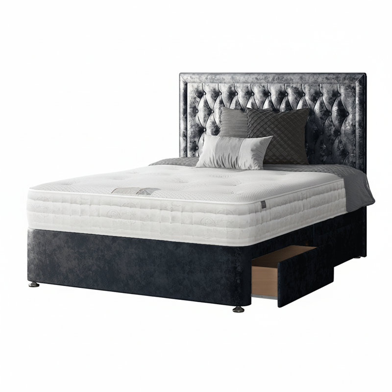 Gallego Divan Bed Base, 4 Drawers, Small Double (4'), Truffle