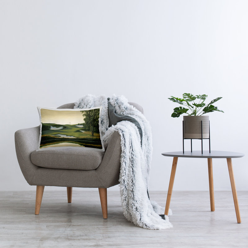 Coussin décoratif imprimé terrain de golf par Michael Willett