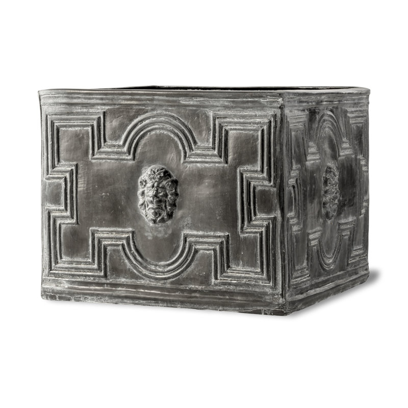 Handmade Pot Planter, Large, Antique Faux Lead