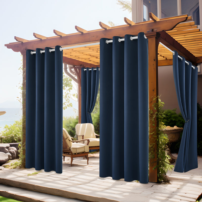 Areisy Room Darkening Curtain Panel Pair, 52" W x 84" L, Dark Beige