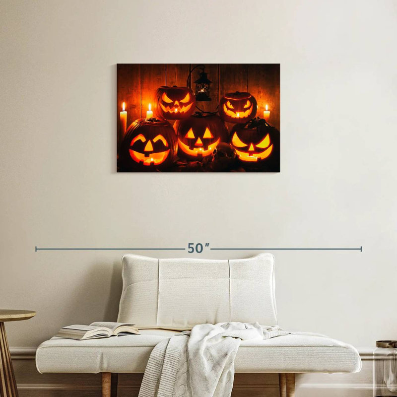 Lanternes d'Halloween, H 20 po x l 30 po