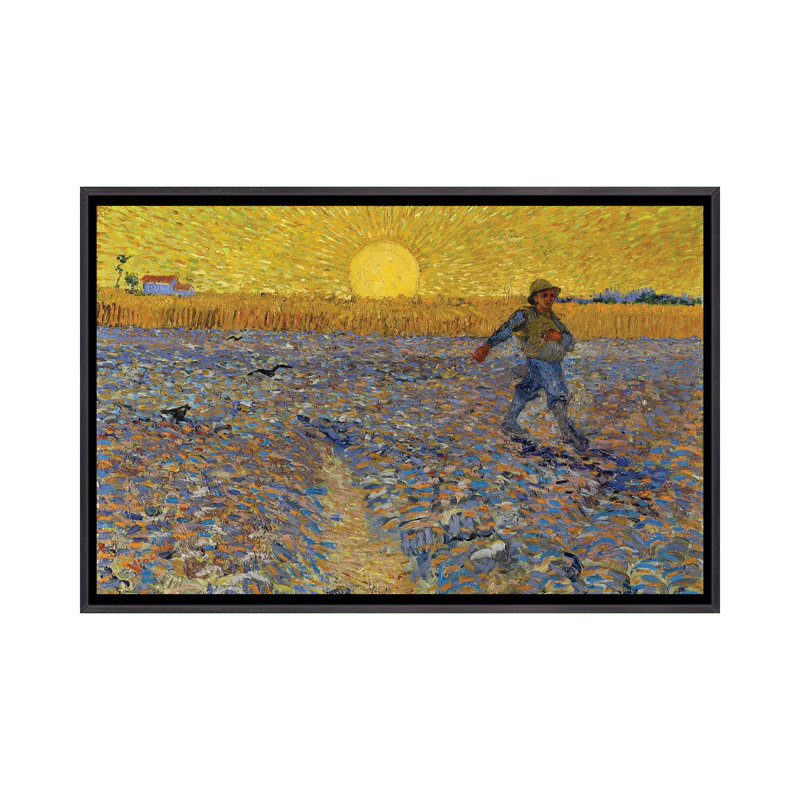 The Sower, C.1888 - reproduction d'art murale encadrée, H 18 po x l 26 po, Reproduction encadrée sans passe-partout