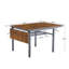 Table pliante rustique brune, 63,2 po de long x 35,5 po de large, pour la finition de la salle à manger de la maison, W L, peu encombrante