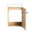 Meuble-lavabo flottant 16 po avec lavabo en céramique. Porte d'armoire à fermeture en douceur. Design moderne. Contreplaqué fabriqué. Couleur chêne. Rangement spacieux. Convient aux salles de bain compactes. Fabrication. Intérieur. Pour les petits-83815334-83815335-83815354