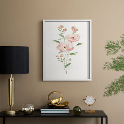 Floral Belle II, reproduction encadrée - bois massif
