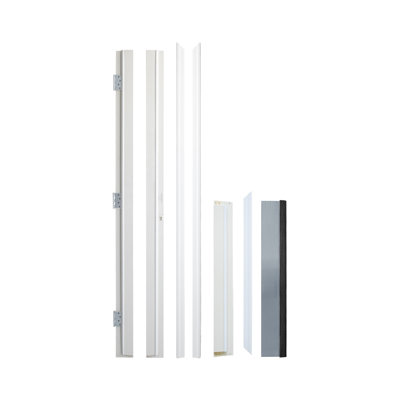 32 in. x 80 in. White Fiberglass Pre-Hung Entry Door Frame with Right-Hand Inswing Jamb (6-9/16 in. Depth)