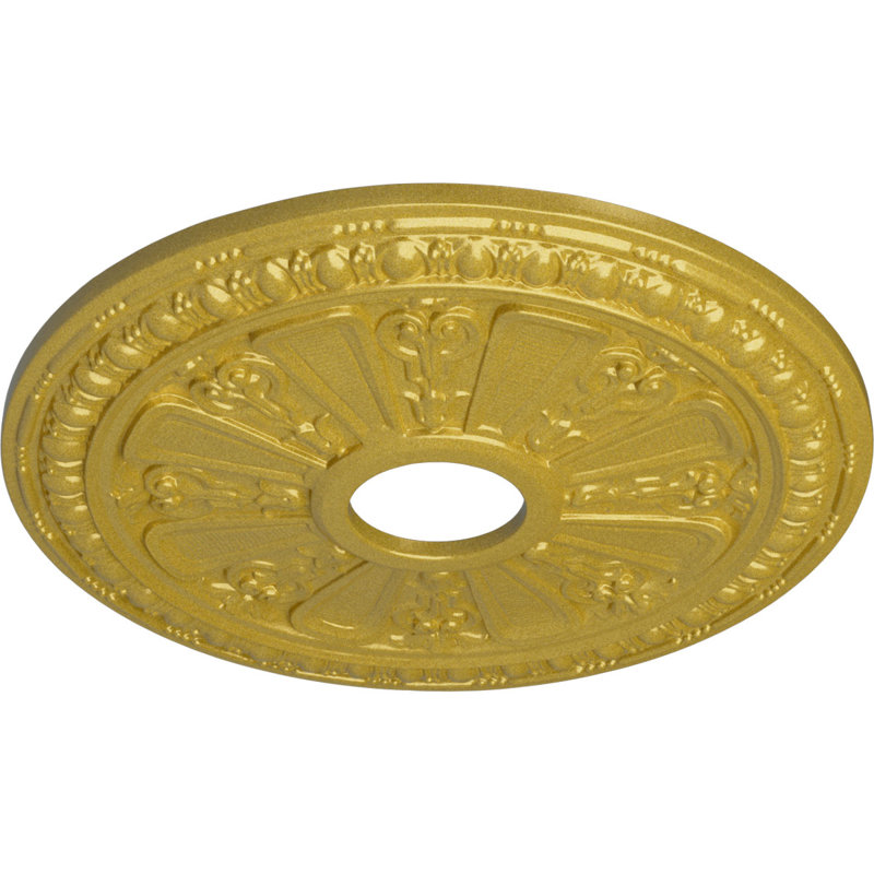 Médaillon de plafond classique Endurathane de 18 5/8 po de diamètre intérieur 4 po x P 1 1/8 po (convient aux auvents jusqu'à 12 3/4 po), finition en nuage peinte à la main