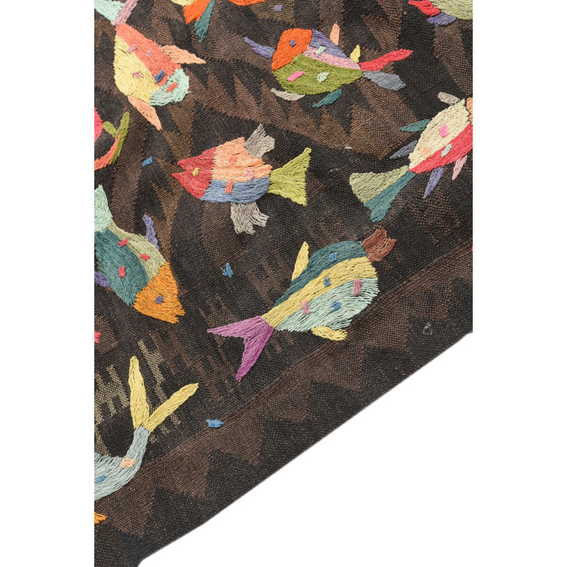 Tapis brun foncé 5x8 Puleo