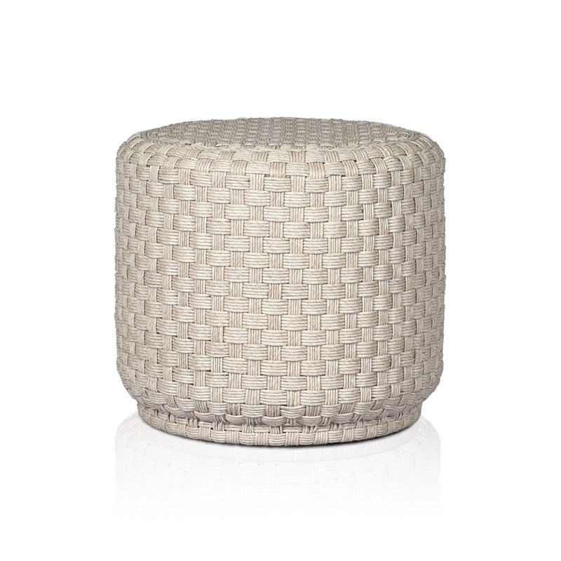 Venetia Outdoor End Table, Vintage White