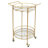 Ciar Round Mirrored Shelves Metal Bar Cart