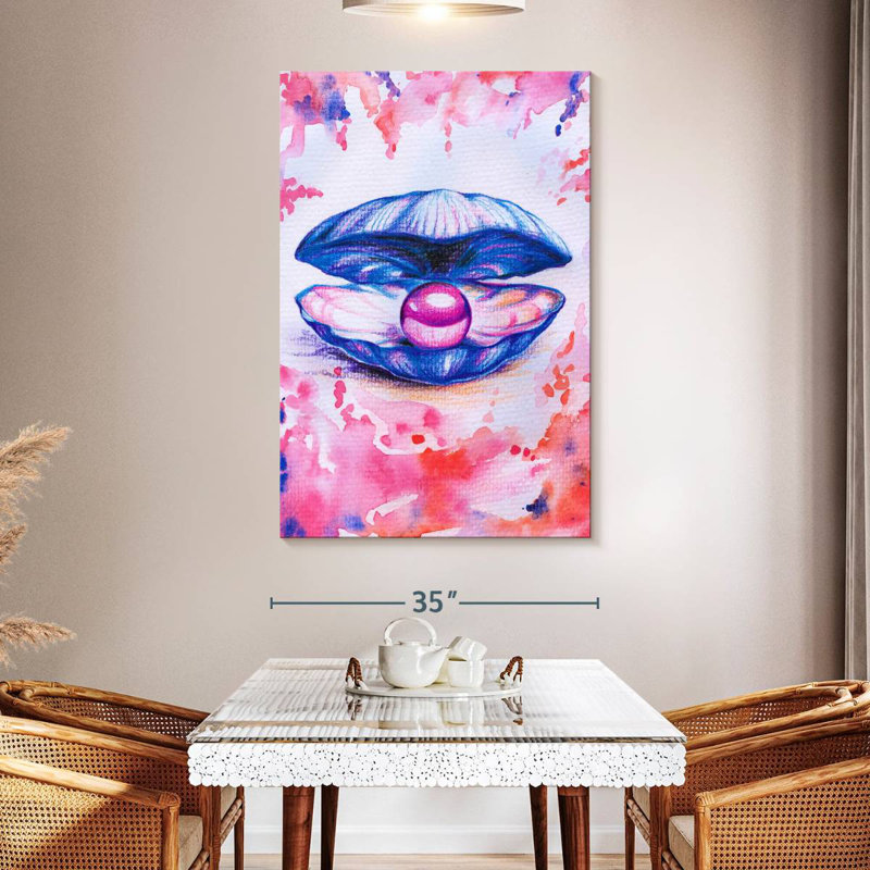 Brampt Oyster Watercolor, 51" H x 34" W