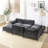 Modern Chenille Upholstered Modular Sofa Bed-437956146