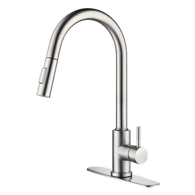 Touch Responsive Kitchen Faucet With Pull Down - Easy Water Control, Brushed Nickel Finish, Stainless Steel Spray Head And Sensor Corrosion Resistance, Consistent Flow Nickel,