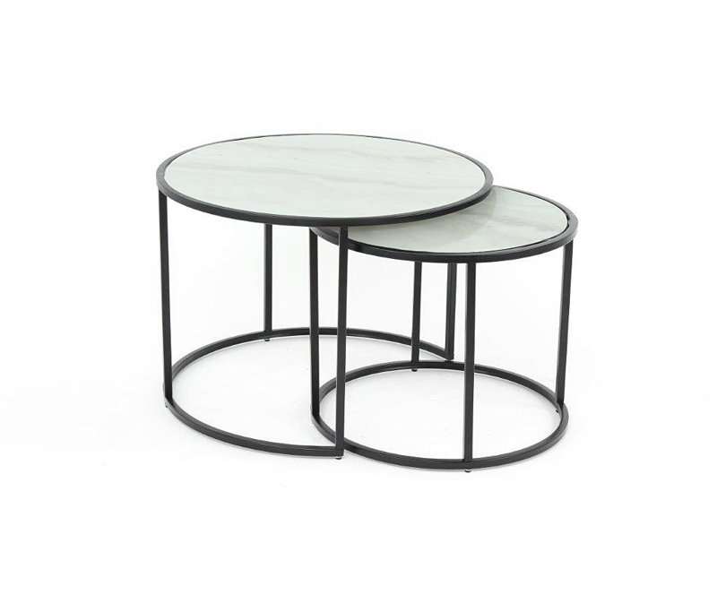 Strunk Frame Coffee Table, Marbled Grey
