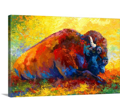 «Aigars Spirit Brother Bison» par Marion Rose, reproduction d'art sur toile