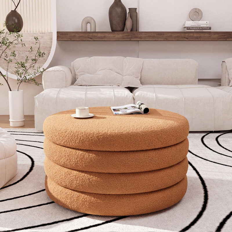 Table basse avec repose-pieds 30 pouces, Brun