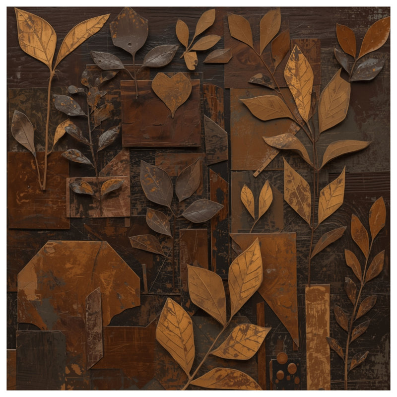 Rideaux de douche Brown Leaf, L 70 po x H 84 po
