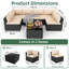 Ensemble de conversation modulaire en rotin 7 pièces avec coussins Arwynn-672404627-794376025